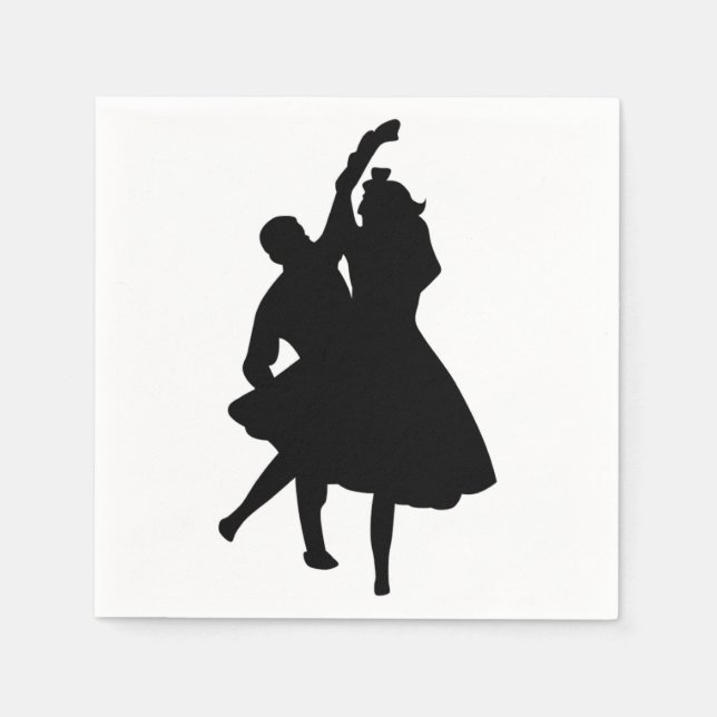 SERVILLETA DE PAPEL SILHOUETTE DANCERS (Anverso)