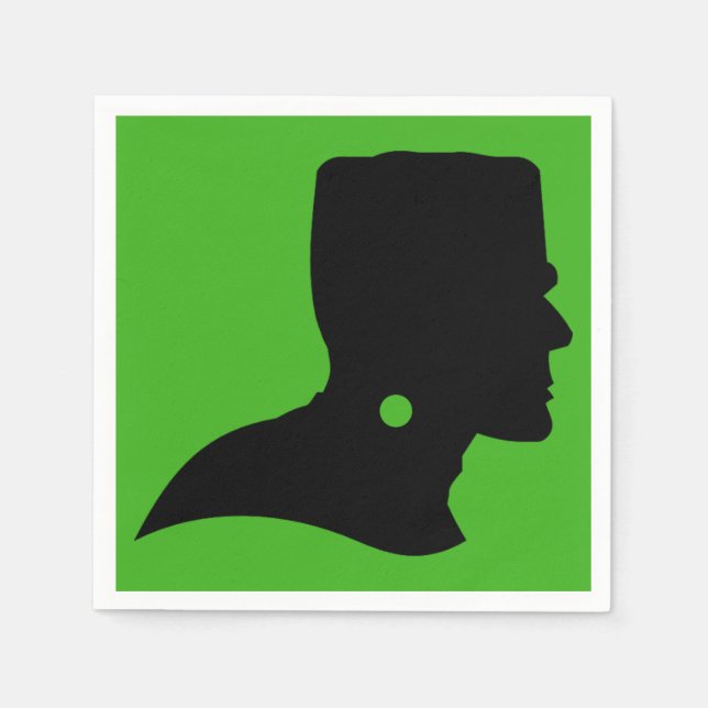 Servilleta De Papel Silhouette de Frankenstein Monster (Anverso)