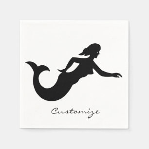 Servilleta De Papel Silhouette de sirena Thunder_Cove