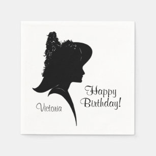 Servilleta De Papel Silhouette vintage en persona Gorra