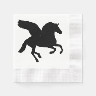 Servilleta De Papel Silhouette Winged Unicorn