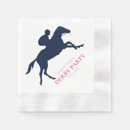 Servilleta De Papel Silidad de silueta de caballo azul de la marina