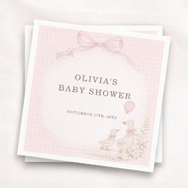 Servilleta De Papel Silly Goose Pink Baby Shower Party