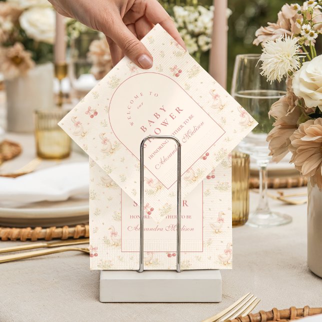 Servilleta De Papel Silly Goose Vintage Baby Shower (Subido por el creador)