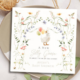 Servilleta De Papel Silly Goose Wildflower Floral Baby Shower