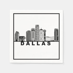 Servilleta De Papel Silueta del horizonte de Dallas