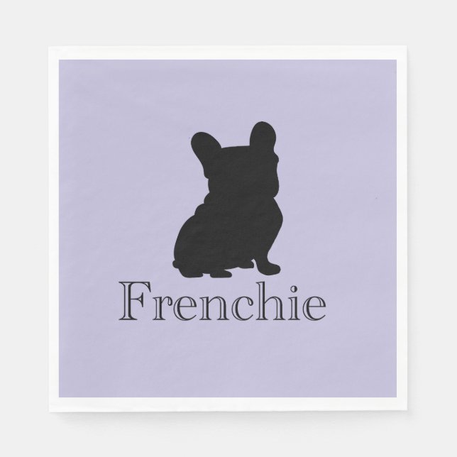 Servilleta De Papel silueta frenchie (Anverso)