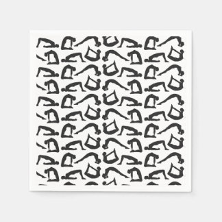 Servilleta De Papel Siluetas de posiciones de yoga