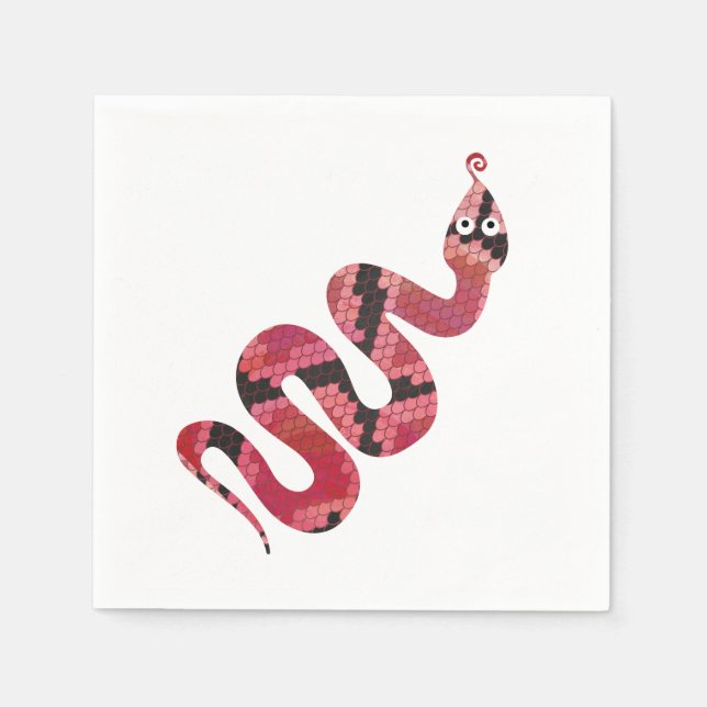 Servilleta De Papel Siluetas negras y rojas (Anverso)