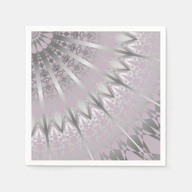Servilleta De Papel Silver Mauve Mandala (Anverso)