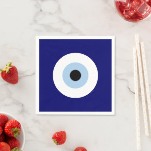 Servilleta De Papel Símbolo azul malvado Ojo Buena suerte y protección