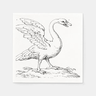 Servilleta De Papel Símbolo de cisne de amor y fidelidad Arte refinado