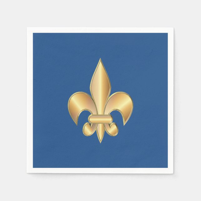 Servilleta De Papel Símbolo de Flor de Lis (Anverso)