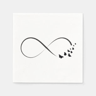 Servilleta De Papel Símbolo de la mariposa del infinito