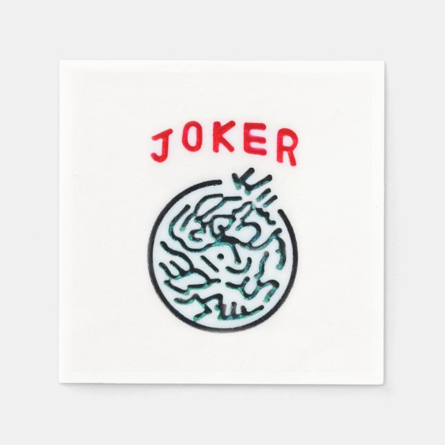 Servilleta De Papel Símbolo de mosaico de MahJong Joker (Anverso)