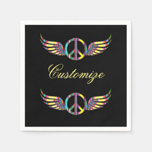 Servilleta De Papel Símbolo de paz hippie alado Thunder_Cove