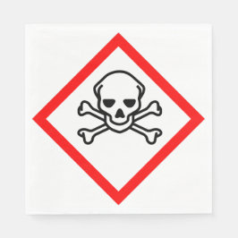 Servilleta De Papel Símbolo de peligro cráneo y cruz