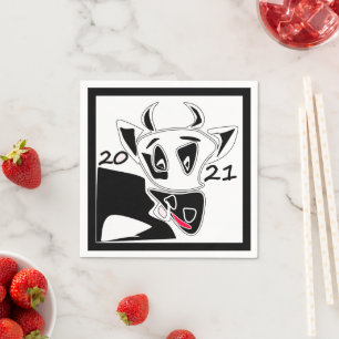 Servilleta De Papel Símbolo de toro Año Nuevo 2021 calendario chino ne