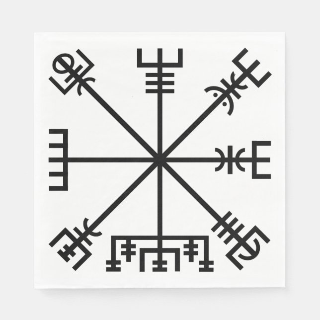 Servilleta De Papel Símbolo de viking de vegvisir (Anverso)