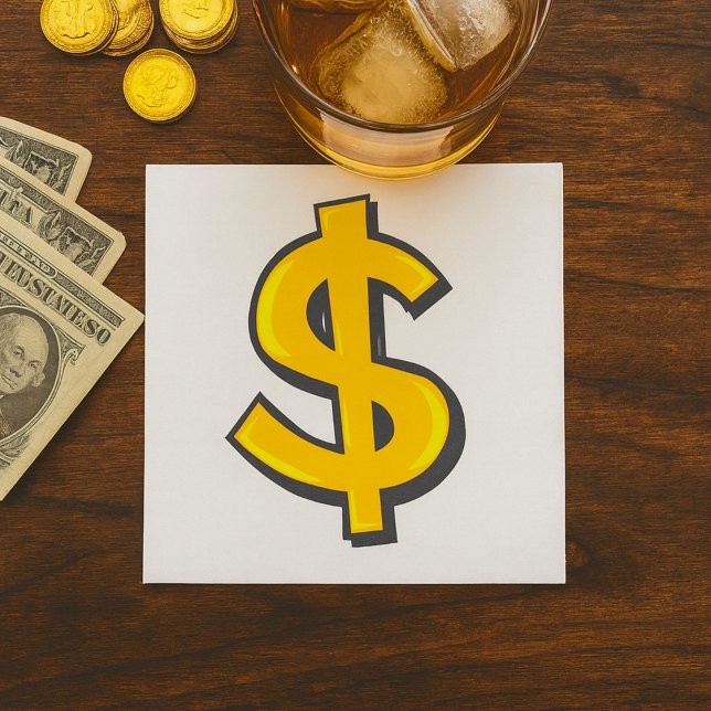 Servilleta De Papel Símbolo del dólar amarillo (Subido por el creador)