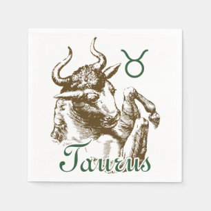 Servilleta De Papel Símbolo del tauro del Rótulo del zodiaco