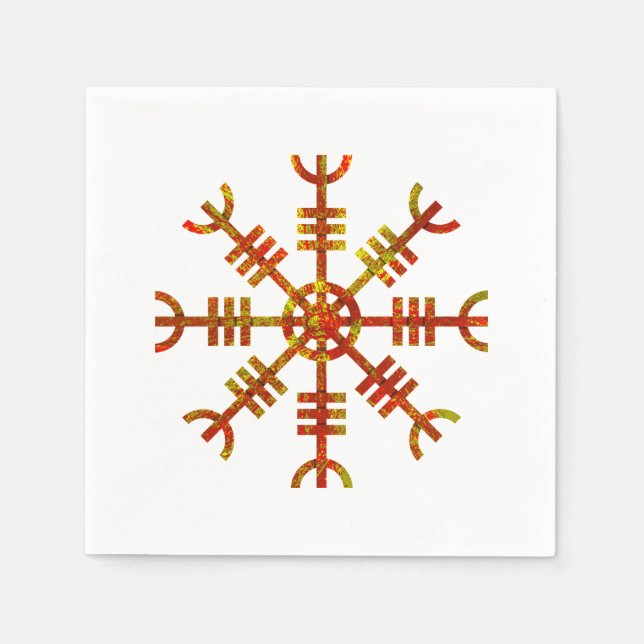 Servilleta De Papel Símbolo "Helm Of Awe Norse Viking" (Anverso)