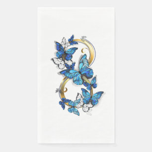 Servilleta De Papel Símbolo infinito de mariposas Morpho azules