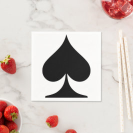 Servilleta De Papel Símbolo negro de la tarjeta de reproducción de esp