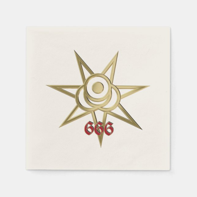 Servilleta De Papel Símbolo oculto septagram (Anverso)