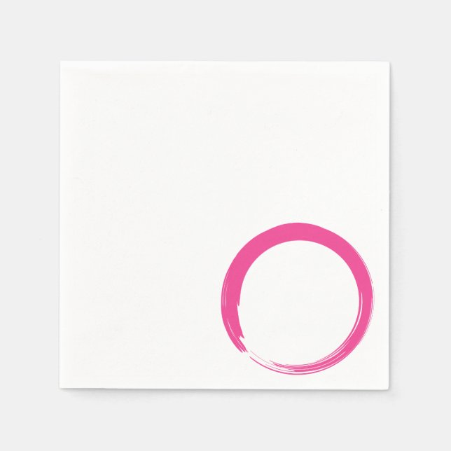 Servilleta De Papel Símbolo rosa de zen / círculo de entrelazado (Anverso)