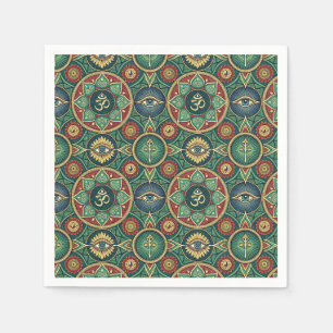 Servilleta De Papel Símbolo Sagrado Mandala Zen - Patrón Espiritual