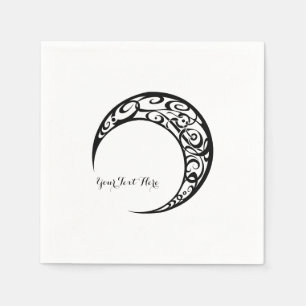 Servilleta De Papel Símbolo tribal de luna personalizado