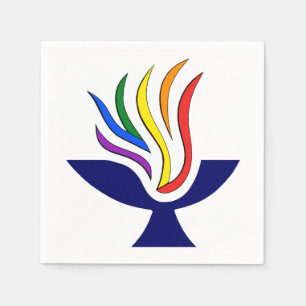 Servilleta De Papel Símbolo TVUUC logotipo de cáliz de floración