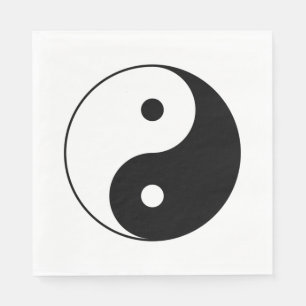 Servilleta De Papel Símbolo Yin y Yang (taoísta chino Taijitu)