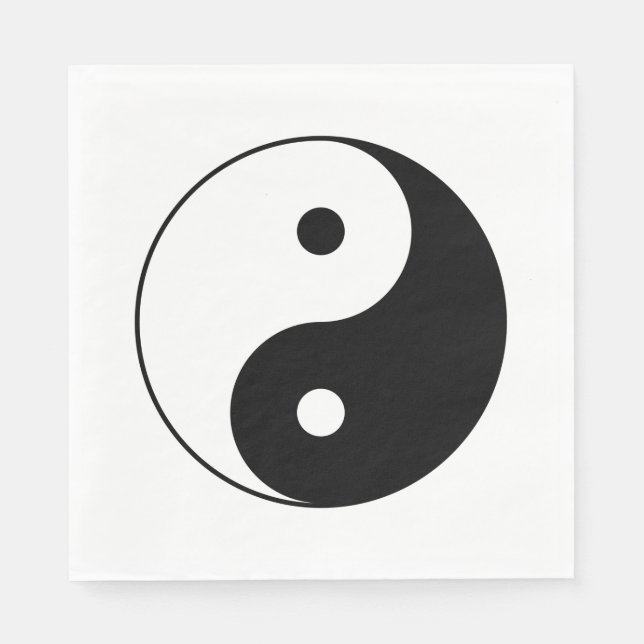 Servilleta De Papel Símbolo Yin y Yang (taoísta chino Taijitu) (Anverso)