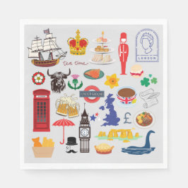 Servilleta De Papel Símbolos británicos del Reino Unido