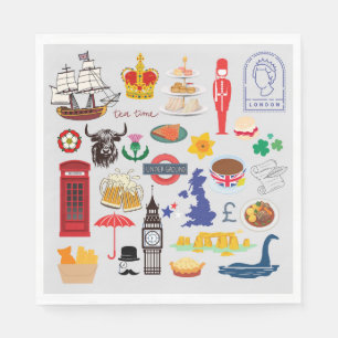 Servilleta De Papel Símbolos británicos del Reino Unido