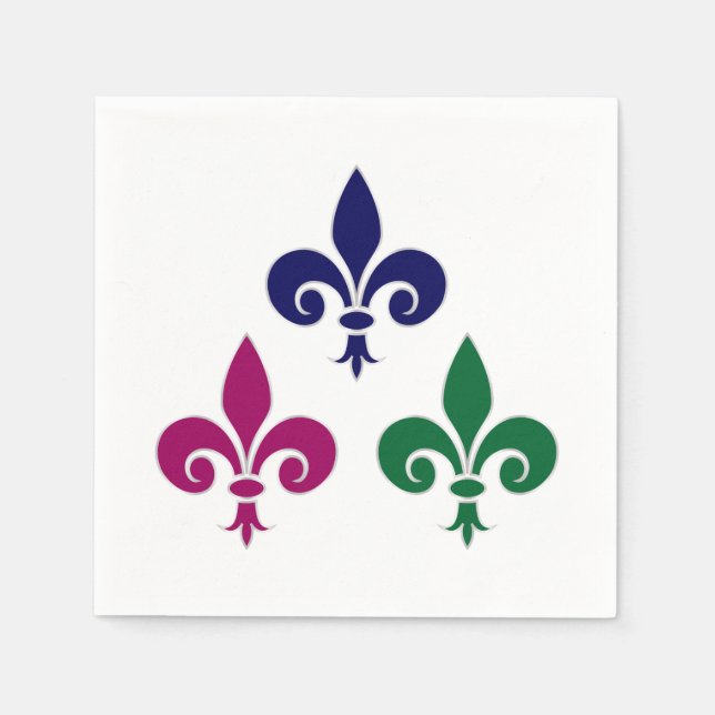 Servilleta De Papel Símbolos de Fleur-de-lis (Anverso)