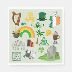 Servilleta De Papel Símbolos de Irlanda