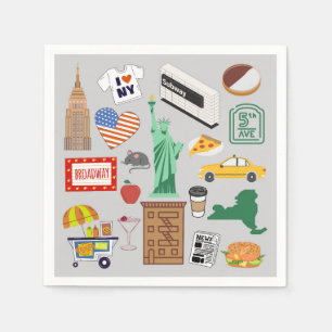 Servilleta De Papel Símbolos de la ciudad de Nueva York
