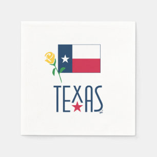 Servilleta De Papel Símbolos de Texas, Bandera de Texas y Raza Amarill