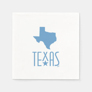Servilleta De Papel Símbolos de Texas, estado de Texas, azul