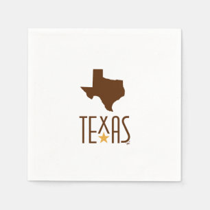 Servilleta De Papel Símbolos de Texas, Estado de Texas, marrón