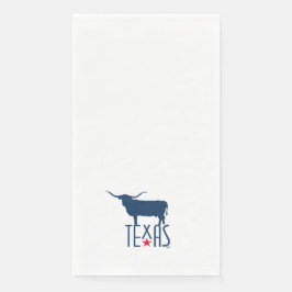 Servilleta De Papel Símbolos de Texas, Longhorn, marina pequeña