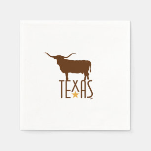 Servilleta De Papel Símbolos de Texas, Longhorn, marrón