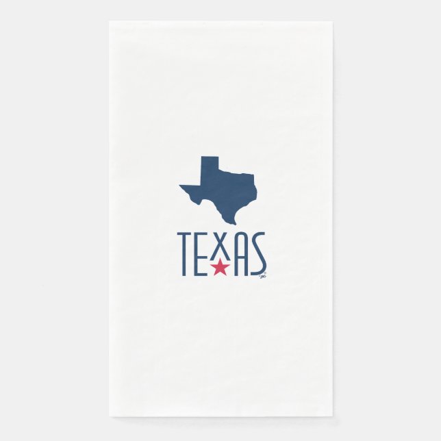 Servilleta De Papel Símbolos de Texas, Texas, azul marino (Anverso)