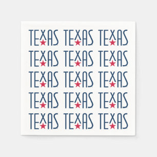Servilleta De Papel Símbolos de Texas, Texas y Star Navy