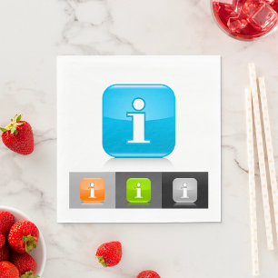 Servilleta De Papel Símbolos modernos de información brillante