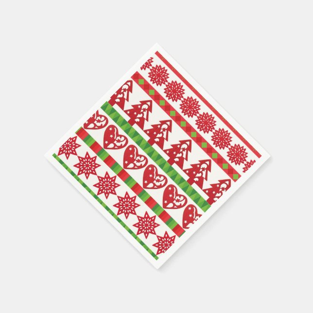 Servilleta De Papel Símbolos navidades (Borde)