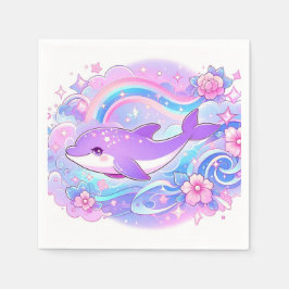 Servilleta De Papel Simple Adorable Dolphin Baby Shower